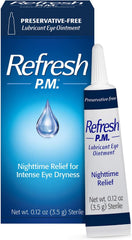 Refresh P.M producto en mesita de noche enfatizando alivio nocturno