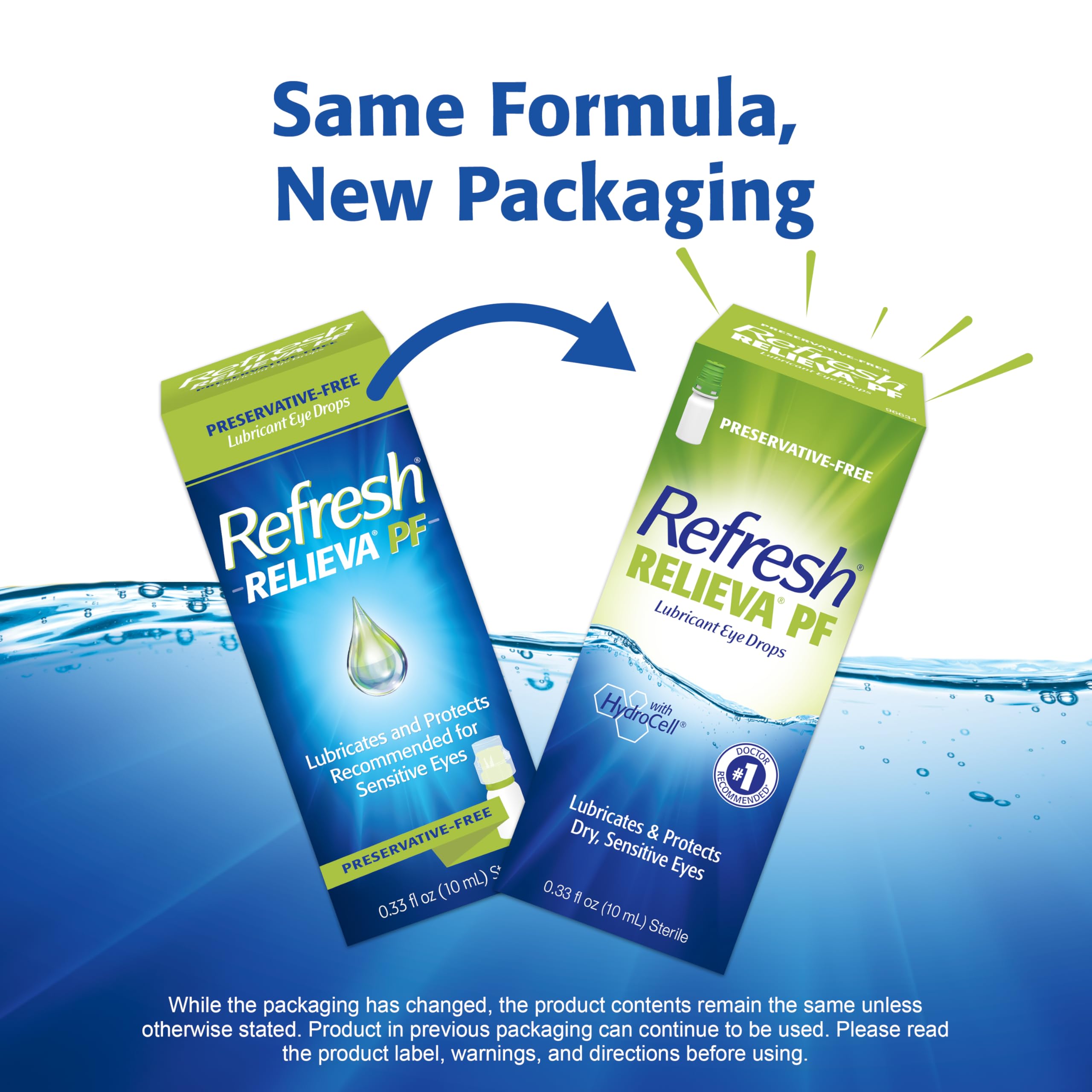 Refresh RELIEVA PF detalle de la boquilla que preserva la esterilidad, seguridad