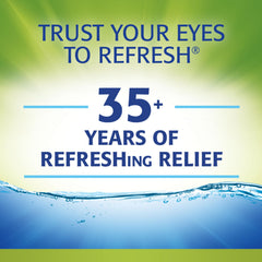 Refresh gota en fondo mostrando textura y beneficio de hidratación duradera
