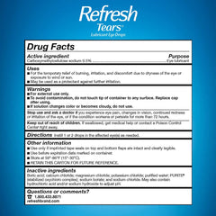 Refresh Tears en escritorio junto a gafas para uso diario y comodidad