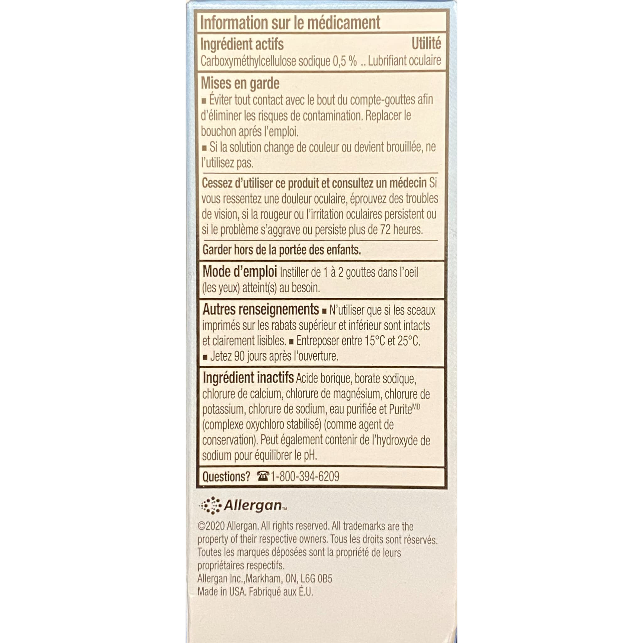 Refresh Tears frasco de 5 ml en mano ideal para llevar y usar