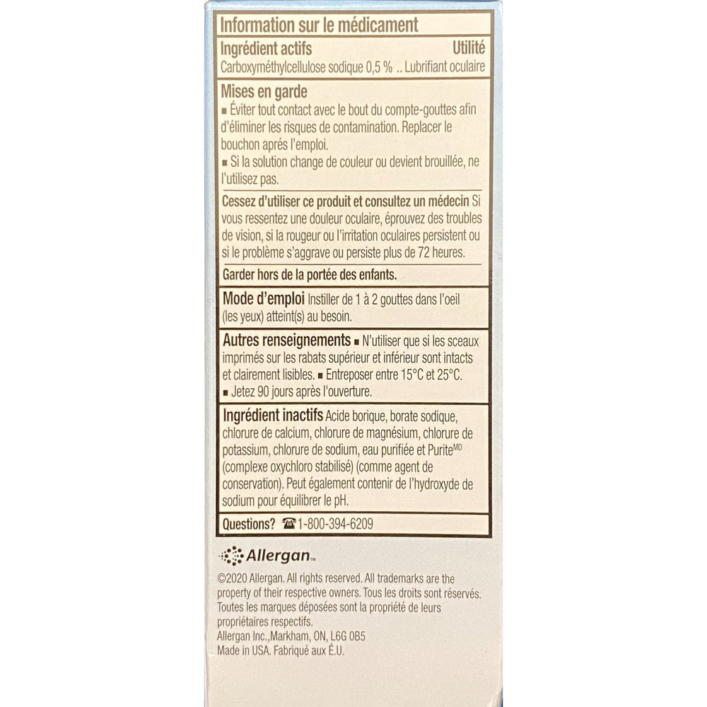 Refresh Tears frasco de 5 ml en mano ideal para llevar y usar