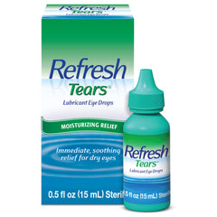 Refresh frasco frontal mostrando diseño y lectura clara para identificar producto