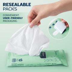 REFRESHIFY toallita junto a mano destaca tamaño extra grande