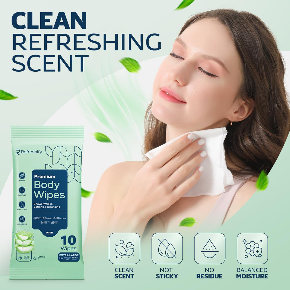 REFRESHIFY etiqueta mostrando aloe y vitamina E para suavizar