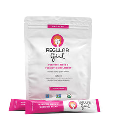 Regular Girl frente del envase mostrando diseño y beneficios clave