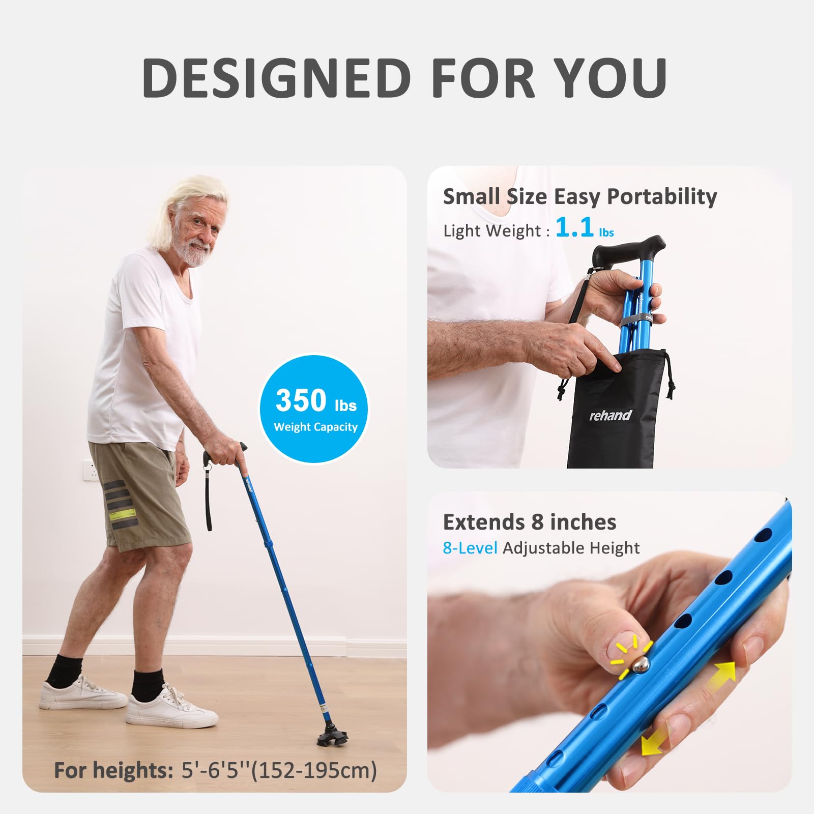rehand comparación de tamaño junto a zapato para referencia de escala