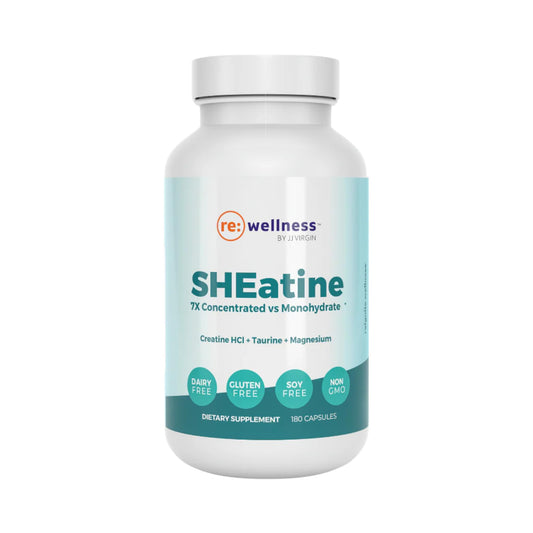 Reignite Wellness SHEatine vista frontal del frasco, fácil identificación y confianza