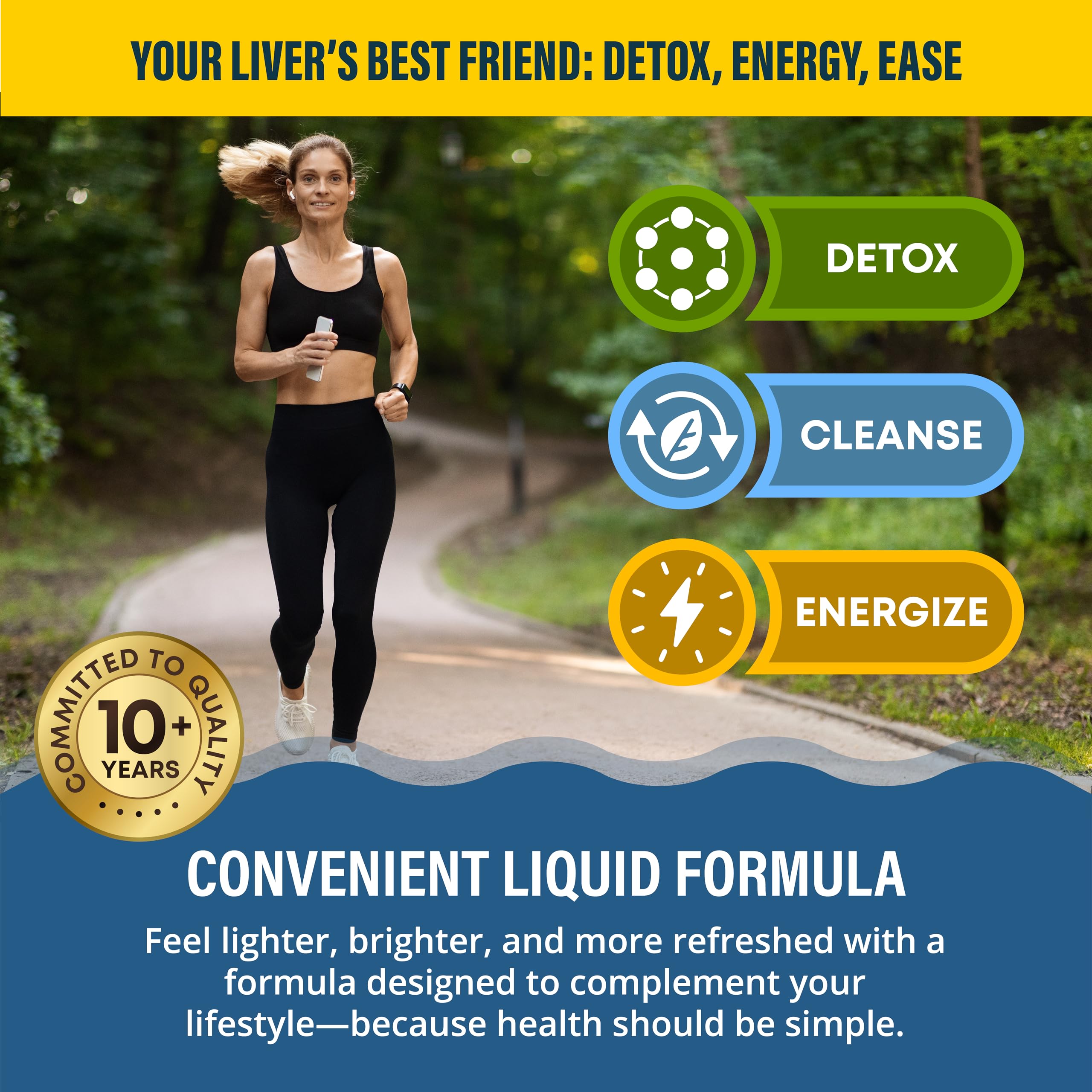 Rejuvica VitaLiver etiqueta con lista de ingredientes naturales clara