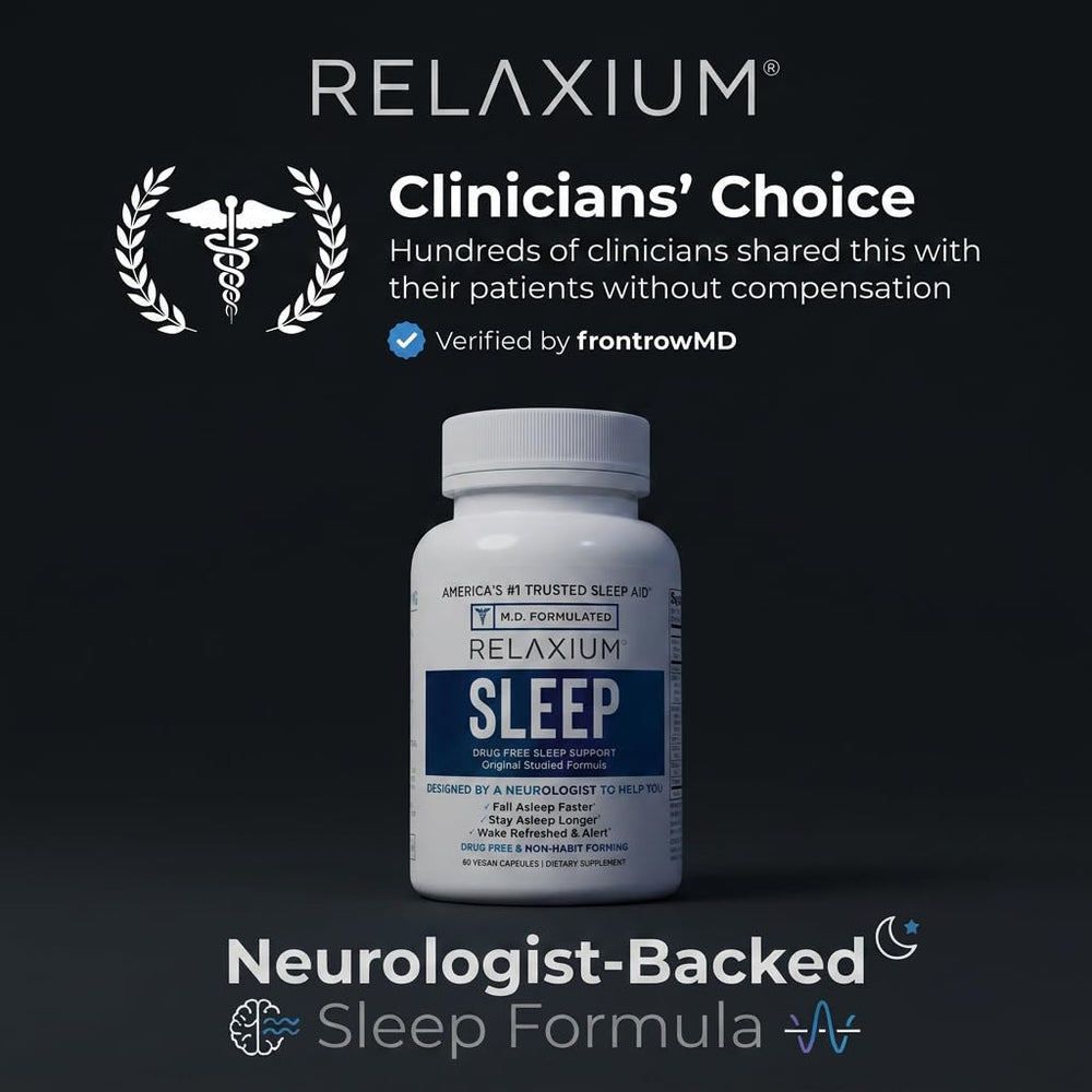 Relaxium producto en uso sobre mesita nocturna con tranquilidad