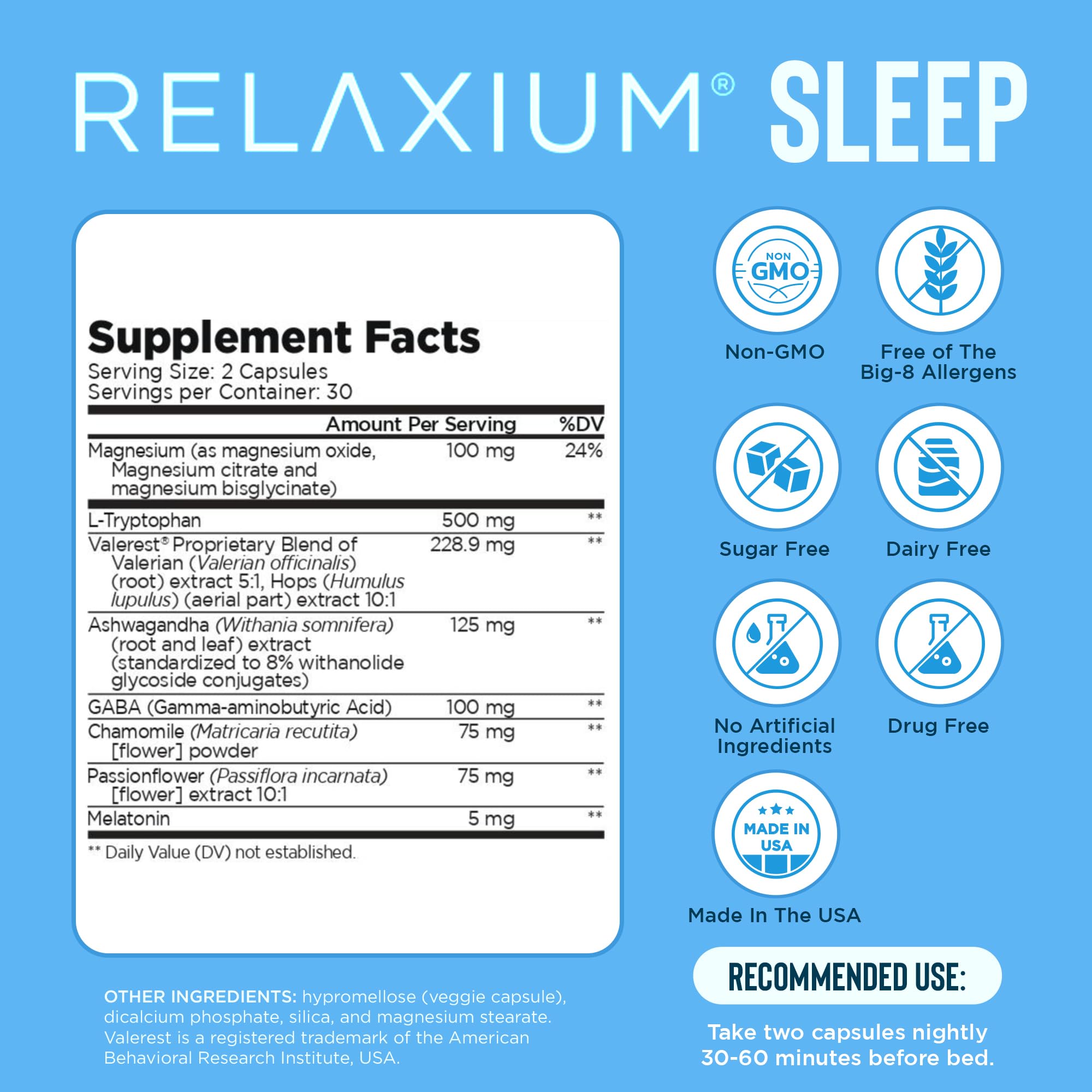Relaxium primer plano de la cápsula mostrando recubrimiento suave