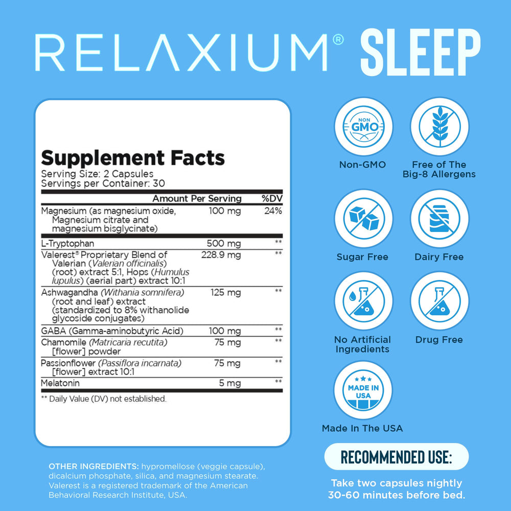 Relaxium primer plano de la cápsula mostrando recubrimiento suave