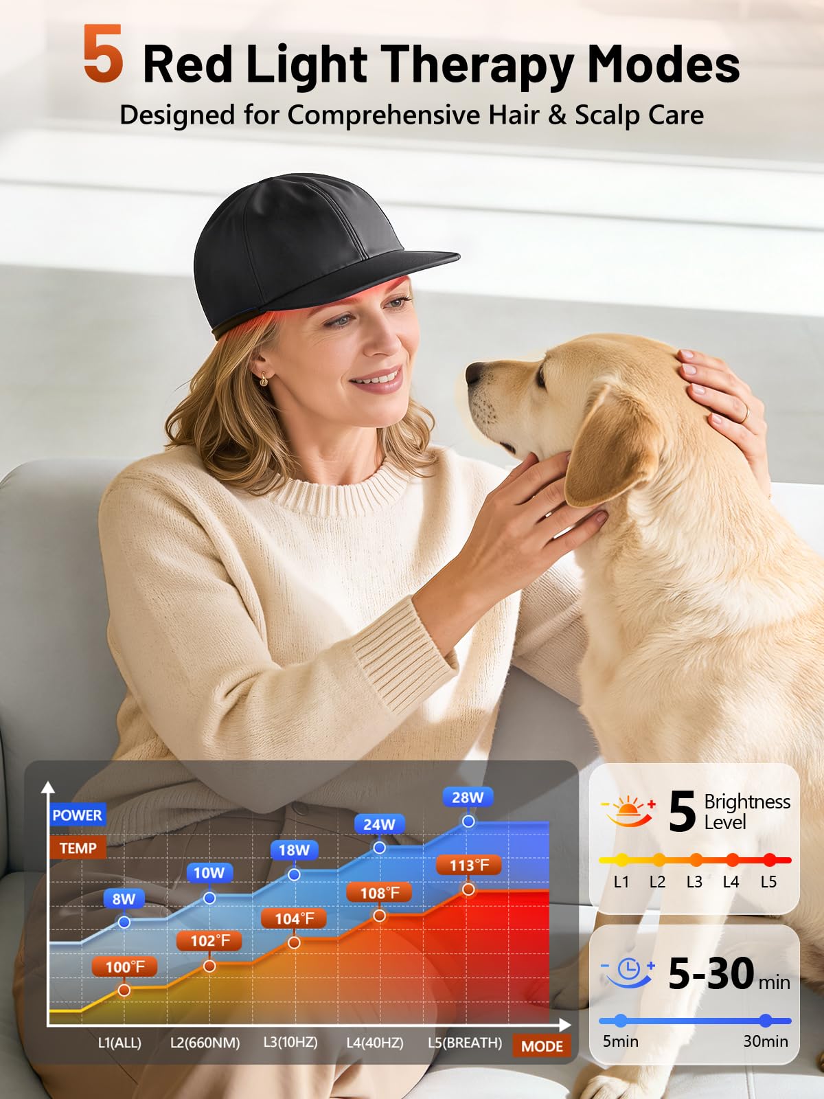 RELEXNOW gorra junto a mano para comparar tamaño y portabilidad