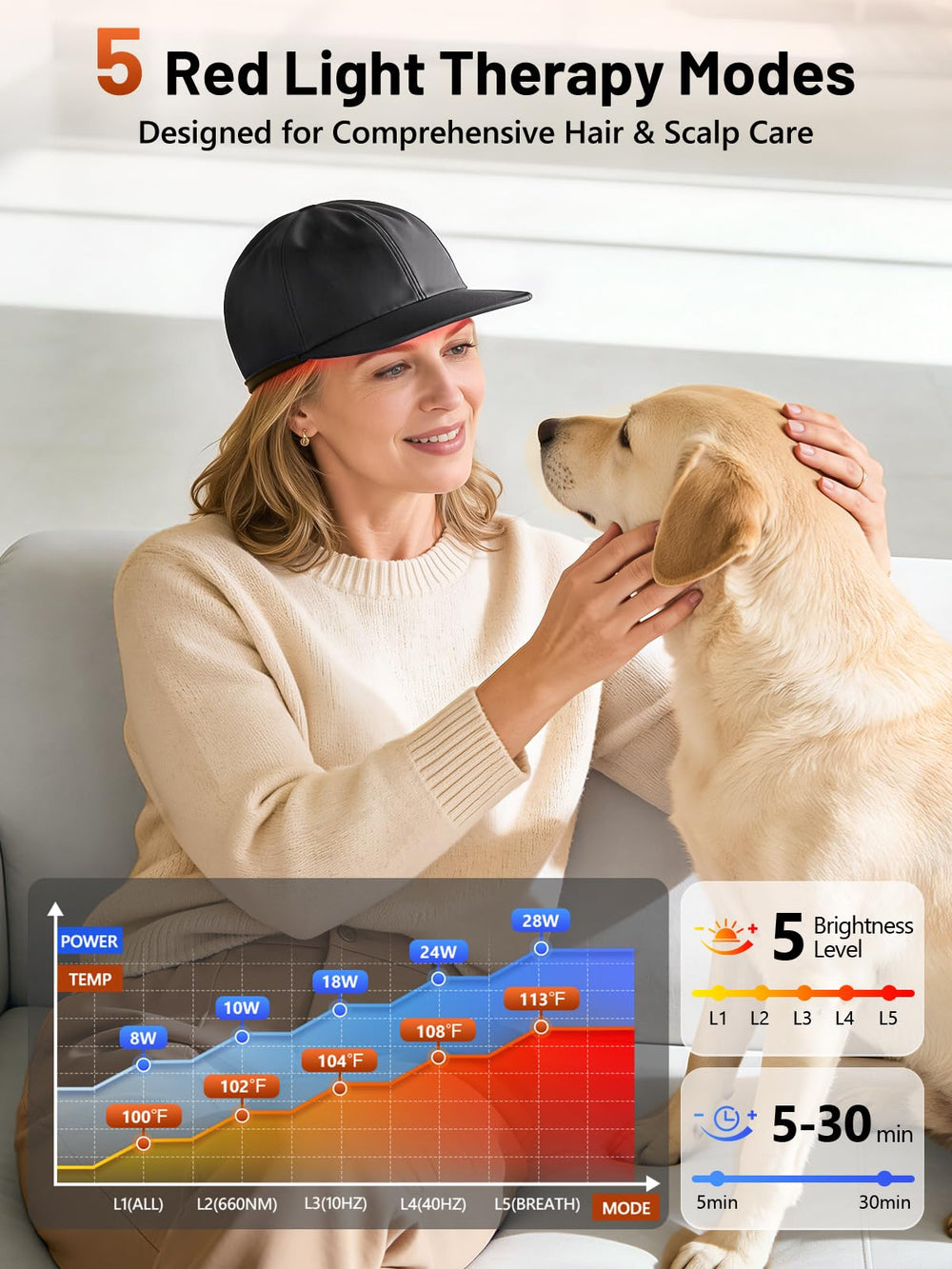 RELEXNOW gorra junto a mano para comparar tamaño y portabilidad