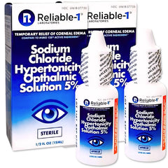 Reliable-1 Laboratories frente del empaque mostrando la solución estéril y portátil