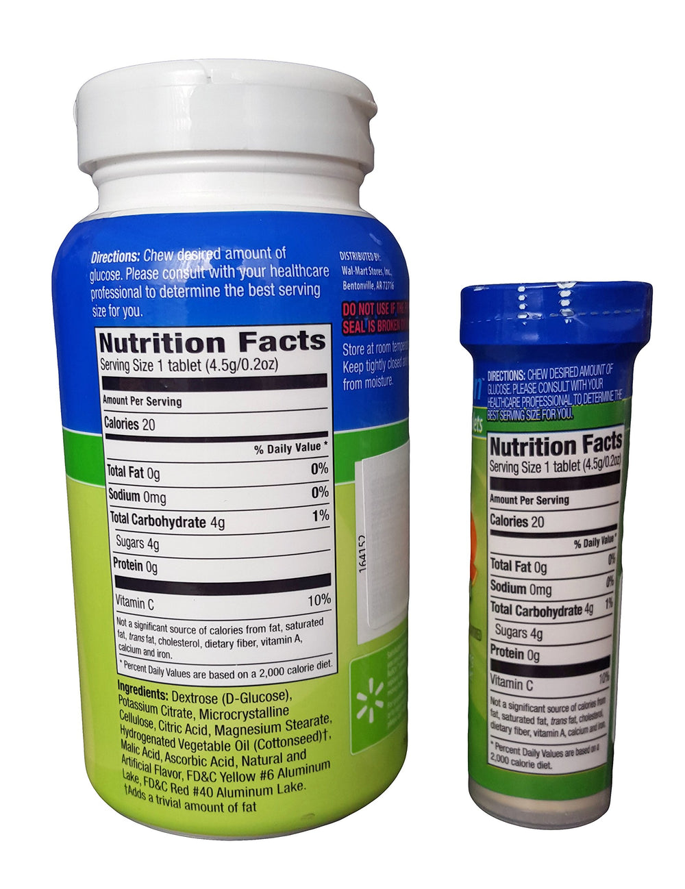ReliOn tubo portátil de 10 tabletas Tropical Fruit, fácil de llevar