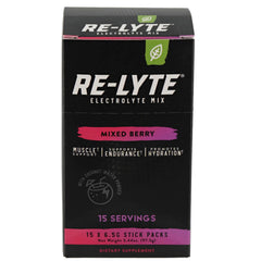RELYTE sobre abierto detalle del sachet fácil de llevar y dosificar