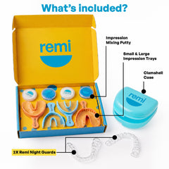Remi impresión dental tomada en mano para envío, fácil y guiada