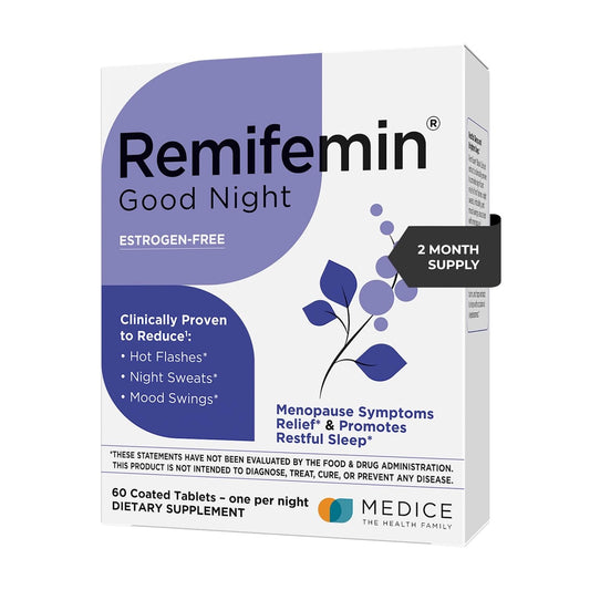 Remifemin envase frontal mostrando etiqueta y beneficios para la menopausia