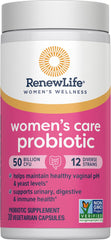 Renew Life bote junto a una regla para comparar tamaño y cantidad