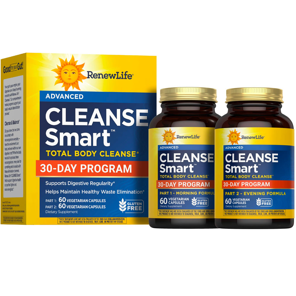Renew Life caja frontal mostrando el programa y beneficios digestivos