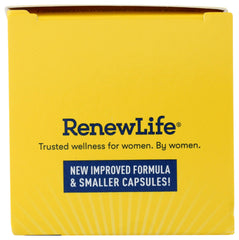 Renew Life detalle de la etiqueta destacando cepas y CFU