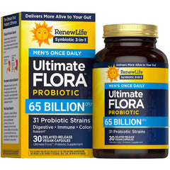 Renew Life frente del envase mostrando 65 mil millones UFC y beneficios