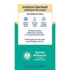 Renew Life Probiótico, cápsulas pequeñas, fáciles de tragar, toma diaria cómoda.