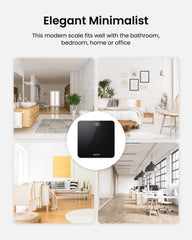 RENPHO en baño decorado integrándose con estilo moderno