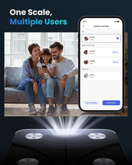 RENPHO pantalla de la app con gráficos para seguimiento de métricas
