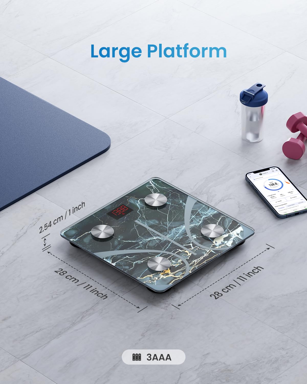RENPHO app abierta en móvil con historial para seguimiento y motivación