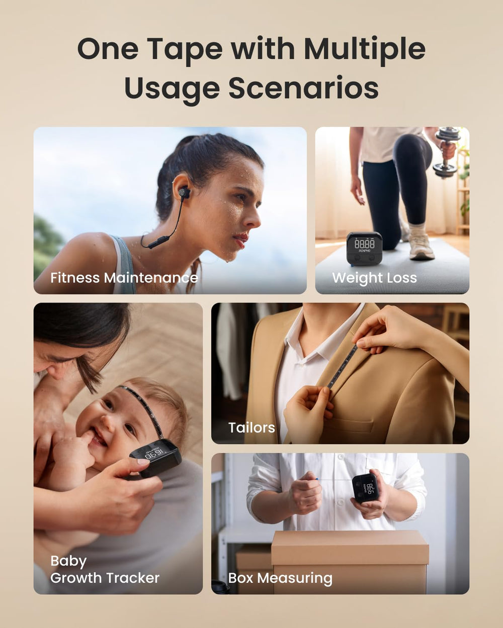 RENPHO caja de producto y accesorios listos para regalar o guardar