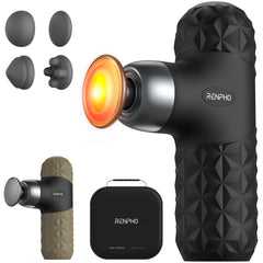 RENPHO vista frontal del masajeador compacto con diseño ergonómico y agarre antideslizante