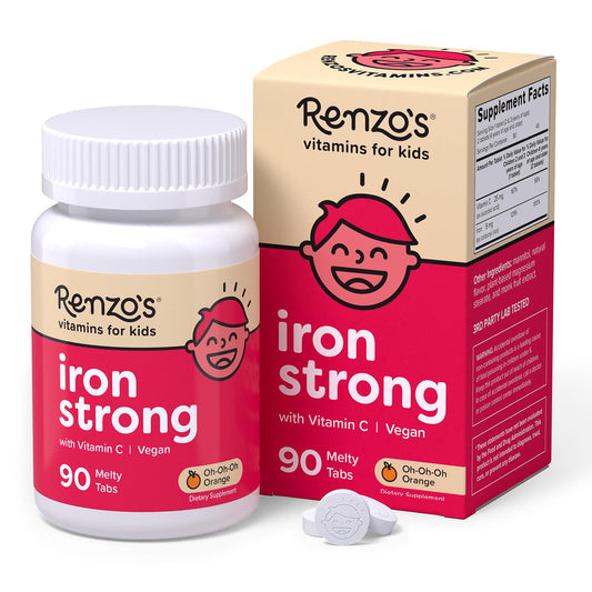 Renzo's envase frontal del producto mostrando 90 tabletas y beneficios visibles