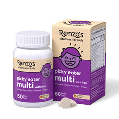 Renzo's empaque frontal sabor naranja mostrando beneficios claros