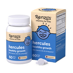 Renzo's envase frontal mostrando beneficios y sabor a uva