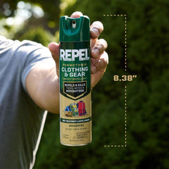 Repel etiqueta con instrucciones visibles para aplicar de forma segura