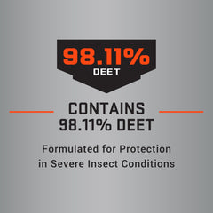 Repel etiqueta con ingredientes y concentración de DEET claramente visible