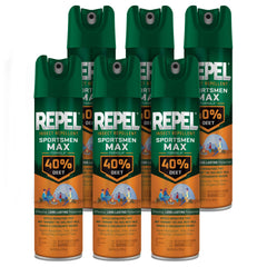 Repel Sportsmen Max frontal mostrando lata y diseño, protección prolongada