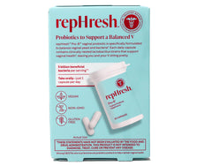 RepHresh Pro-B frasco abierto con cápsulas, facilita la toma diaria