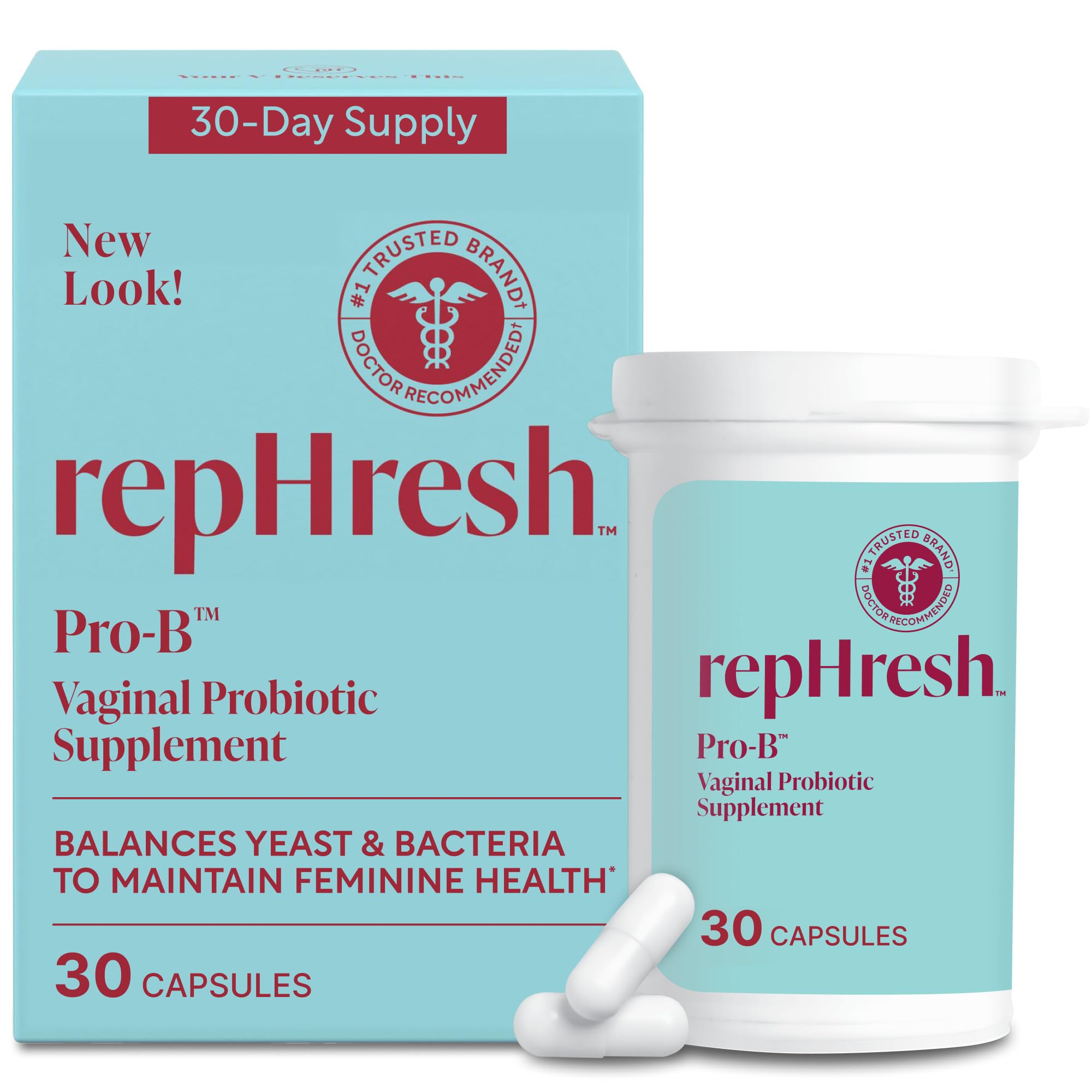 RepHresh Pro-B frente del envase mostrando etiqueta y beneficios visibles