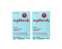 RepHresh Pro-B frasco frontal que muestra el envase y confianza