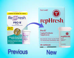 Cápsula RepHresh Pro-B primer plano para ver acabado y formato práctico