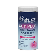 Replenza empaque frontal mostrando la marca y sabor Mixed Berry para confianza