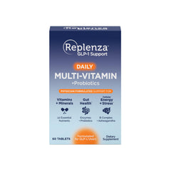 Replenza envase frontal mostrando 60 tabletas y conveniencia diaria