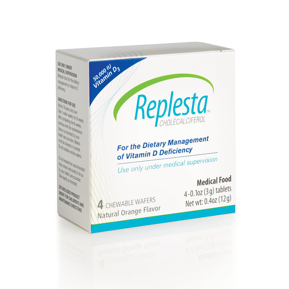 Replesta frente del empaque mostrando la caja y beneficios visibles