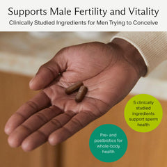 ReproVital Sperm Support frasco abierto con cápsulas visibles para comprobar cantidad