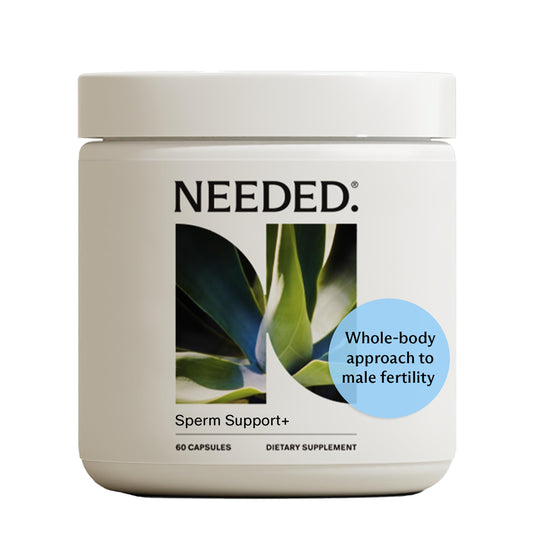 ReproVital Sperm Support frente del envase mostrando etiqueta clara y beneficio diario
