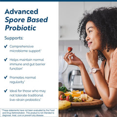 Researched Nutritionals CoreBiotic primer plano de una cápsula, textura y recubrimiento resistente