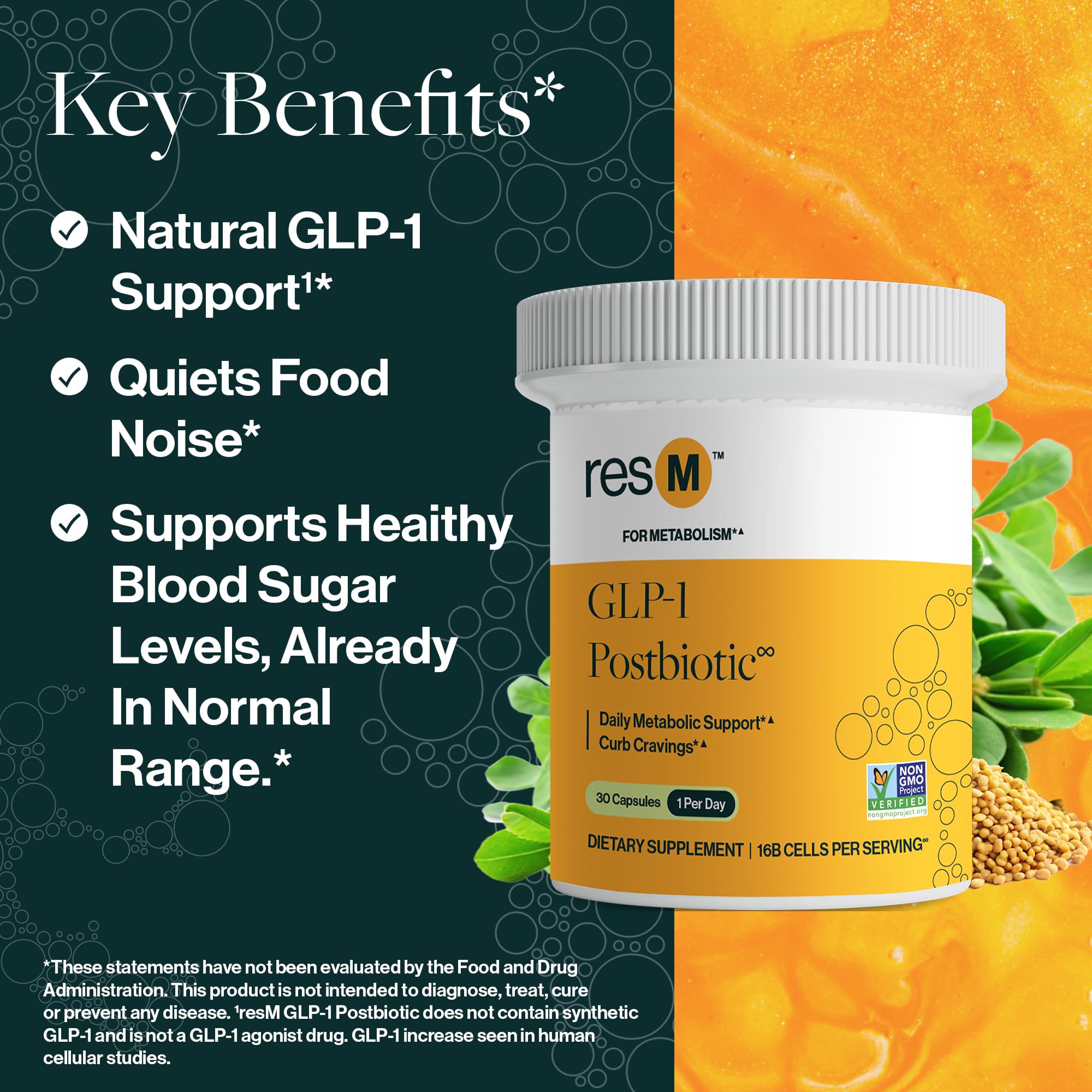 ResBiotic resM ingredientes morera y fenogreco que apoyan control saludable